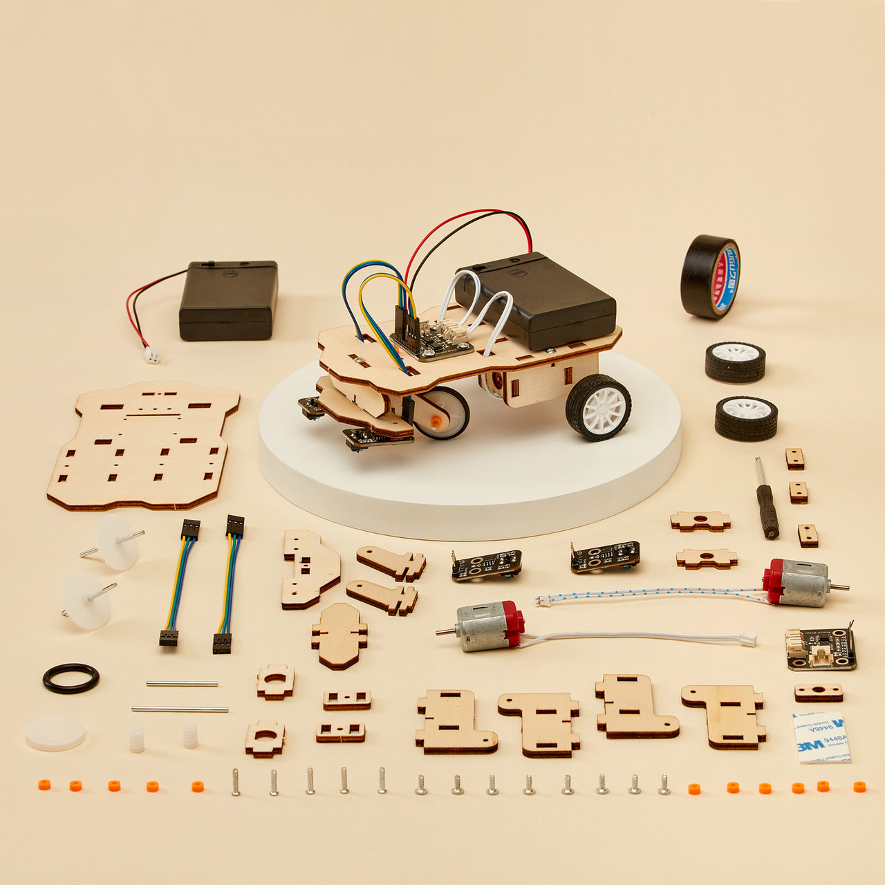 Kit de bricolaje de robot seguidor de línea CreateKit