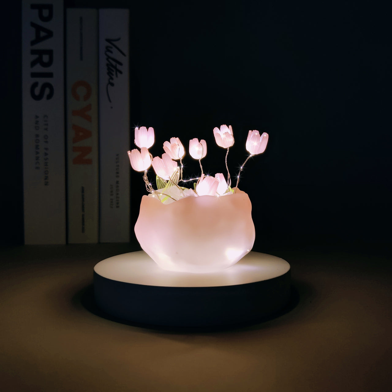 CreateKit Tulip LED Night Light, cadeau unique fait à la main pour elle